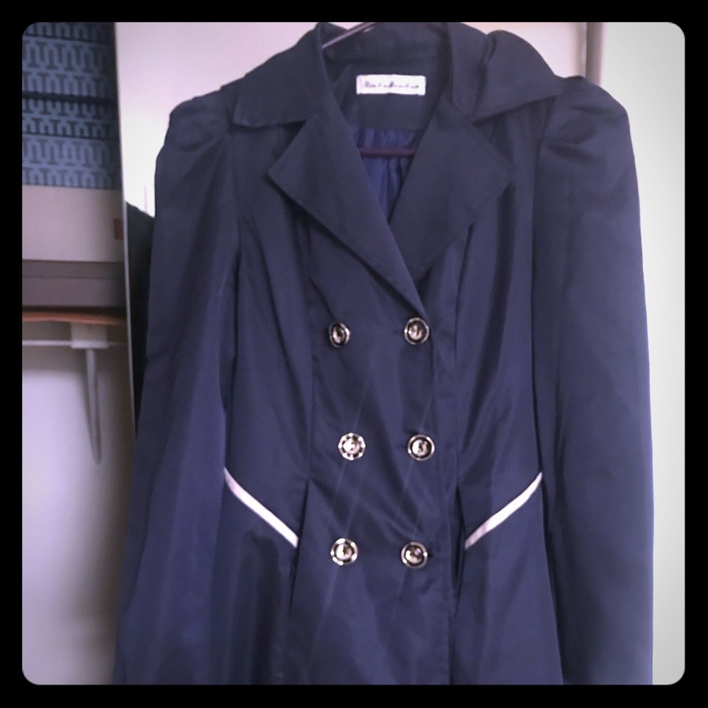 Beautiful blue trenchcoat