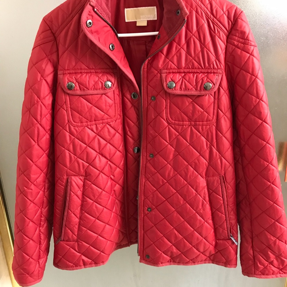 authentic red MK Jacket. Hardly worn, size M