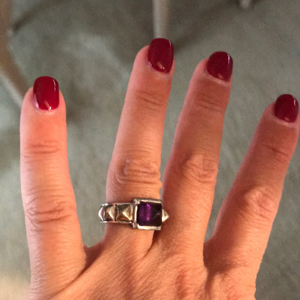 Lagos Ring with purple stone