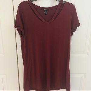 FOREVER 21 Cut V-neck T-shirt dress