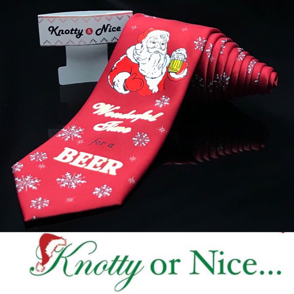 Knotty & Nice Wonderful Time For A Beer 🍺 Red Tie