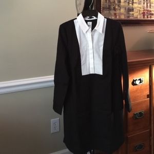 Ann Taylor black shirt dress