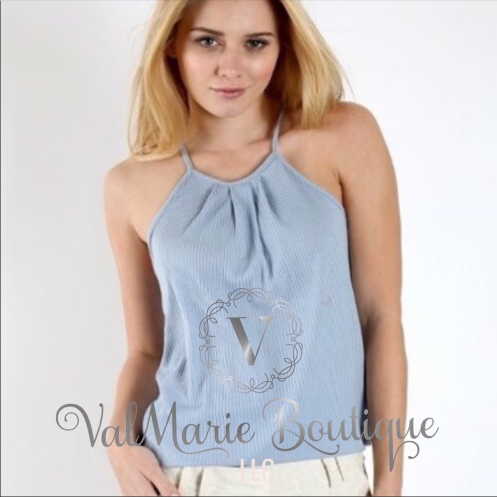 Light blue ribbed top - Picture 1 of 2