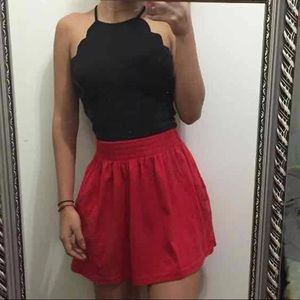 Red skirt