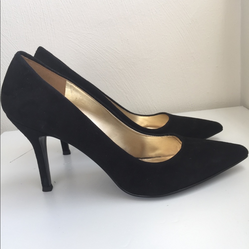 NIB Nine West Black Suede Flax Pumps