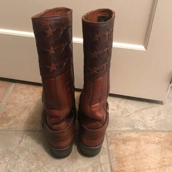 Limited Edition American Flag Frye Boots - Picture 4 of 7