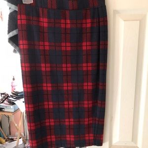 Plaid Pencil Skirt