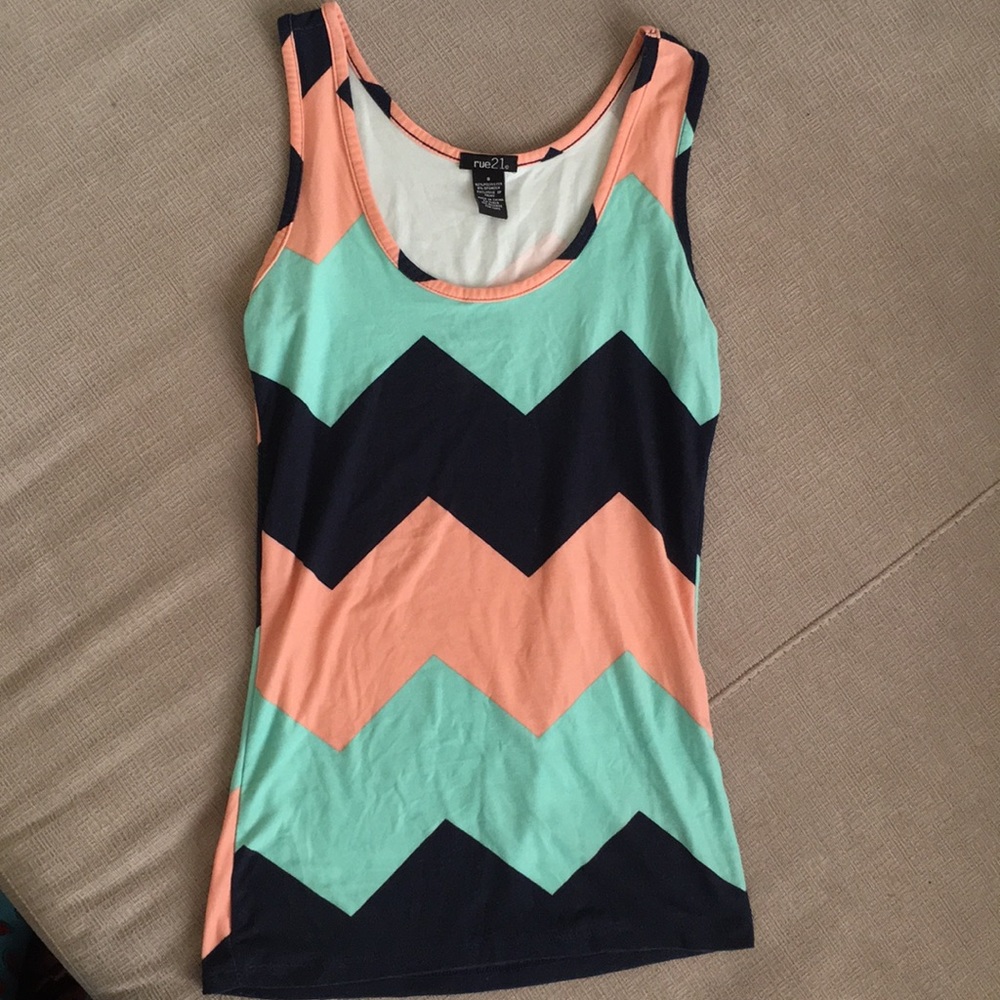 Rue 21 Striped Soft Small Tank Top