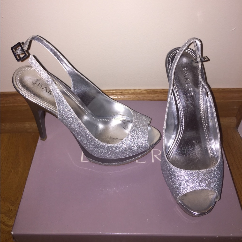Sparkly Baker's heels. Barely worn!