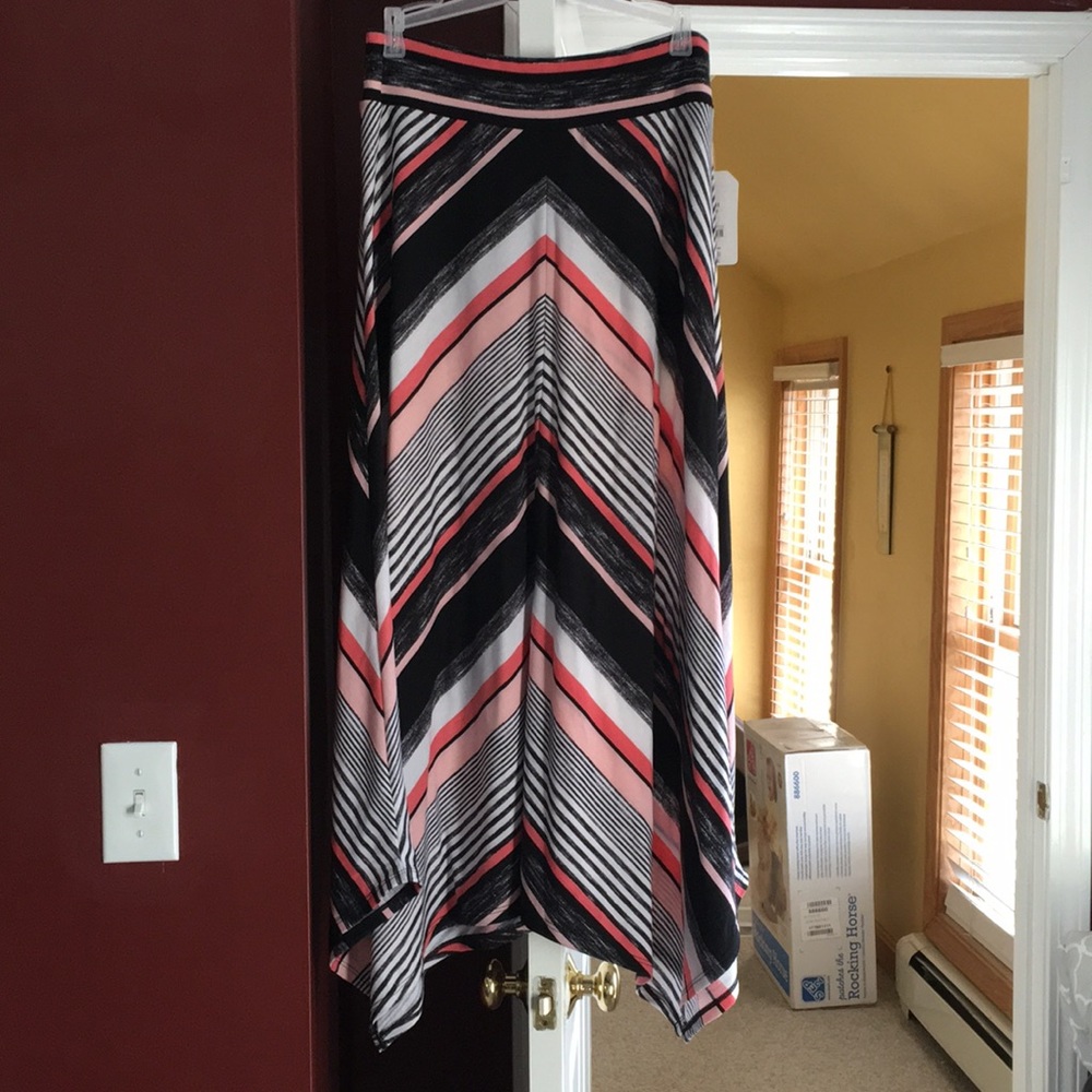 Striped maxi skirt