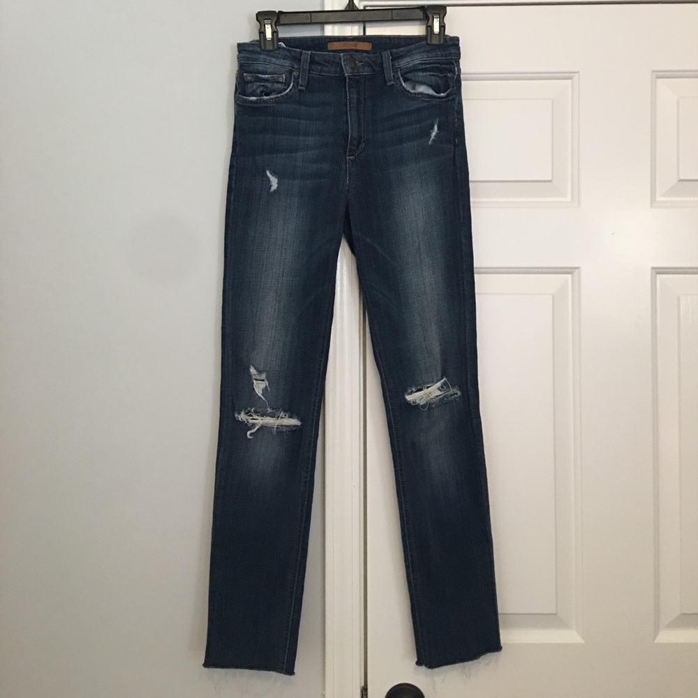 Joes distressed Frayed Hem Skinny Jean.