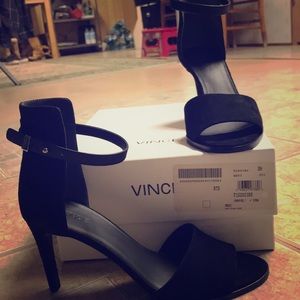 Vince Adley black suede heel