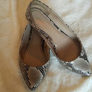 Express Snakeskin Flats