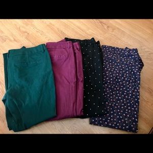 Four Pairs of Old Navy Pixie Ankle Pants