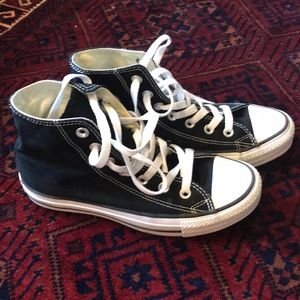 Converse black high tops