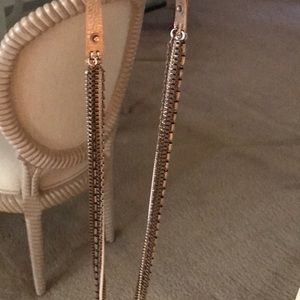 Long statement necklace silver