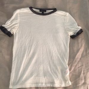 White and black tshirt