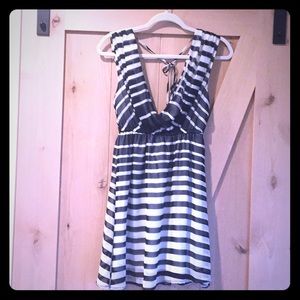 Cute Navy and White Striped Dress