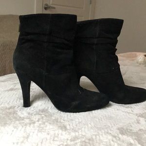 Black suede boots