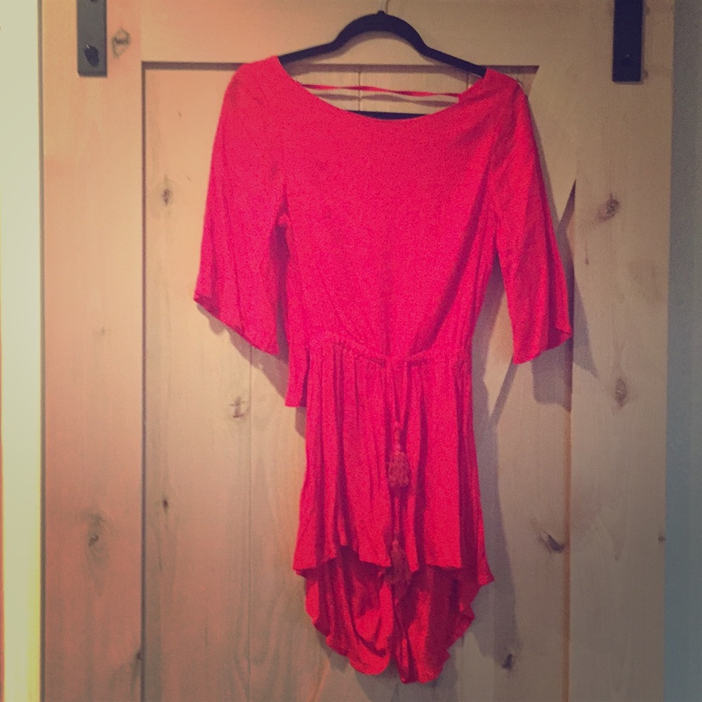 Lightweight Adorable Red Romper