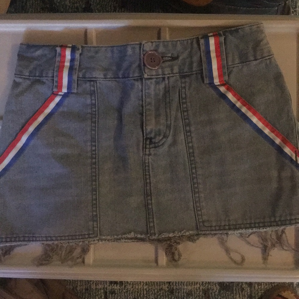 Marc Jacobs frayed bottom denim skirt