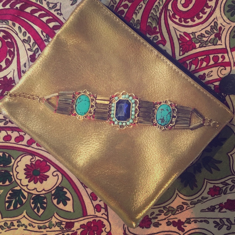 💎Faux Gold & Turquoise Bracelet💎
