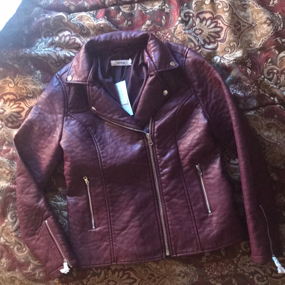 Brand new faux leather jacket