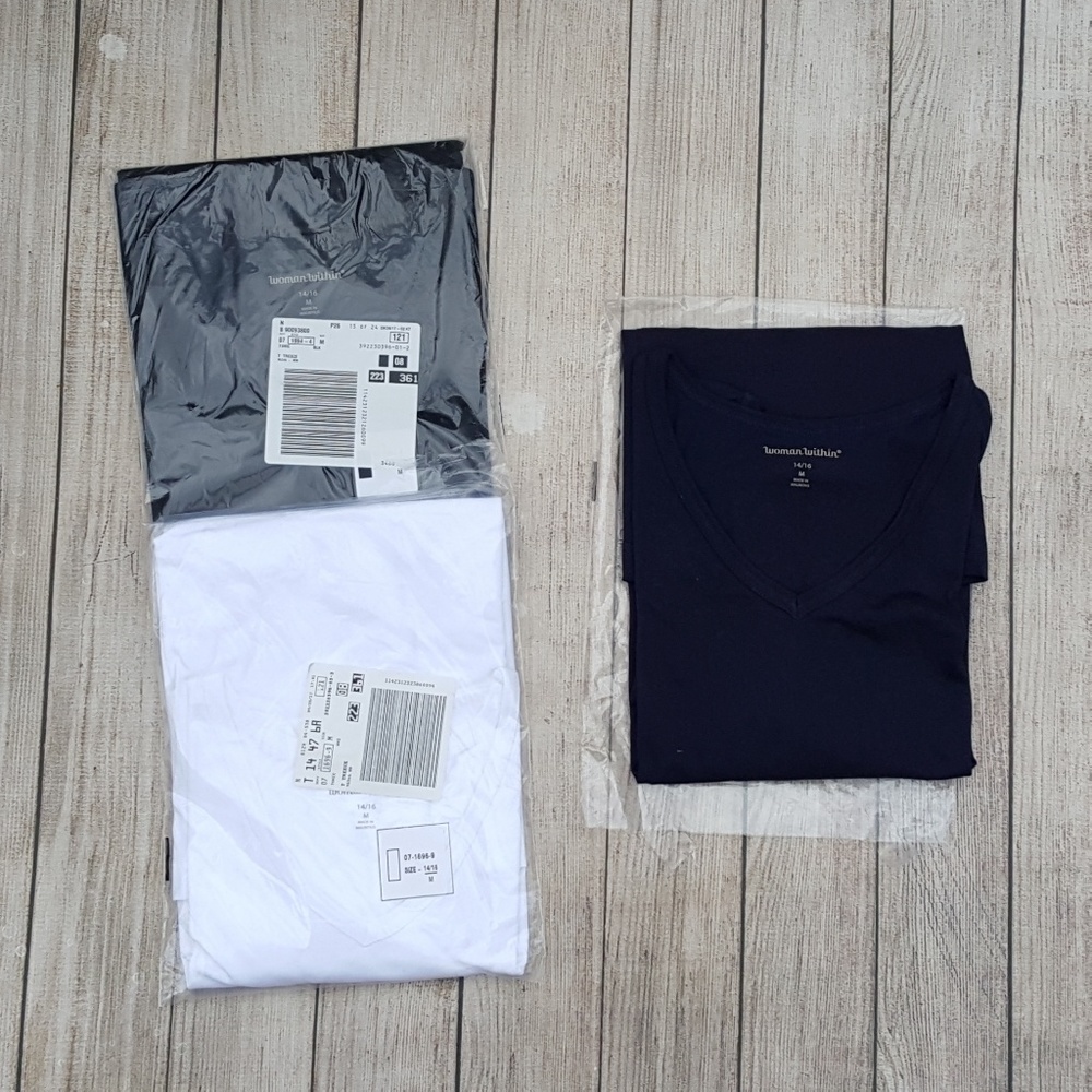 Lot of 3 new Woman Within Tunics size 14/16