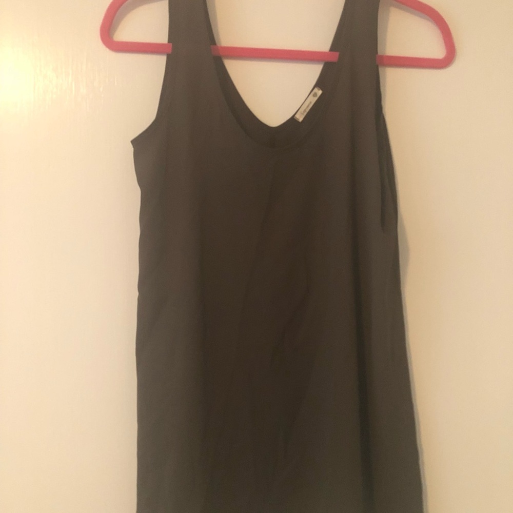 Olive green tank top/blouse