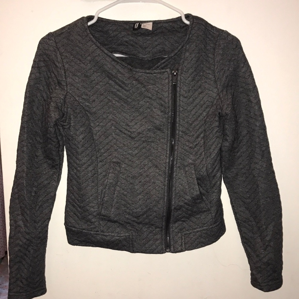 Grey Side Zip Sweater