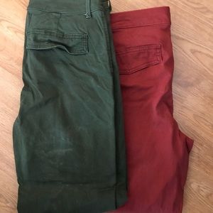Two Pairs of Old Navy Chino Cargo Pants