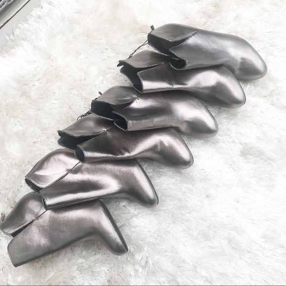 NWT || ZARA Pewter High Heeled Boots - Picture 6 of 8