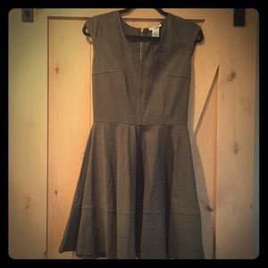 Olive Green Fit and Flare Dress