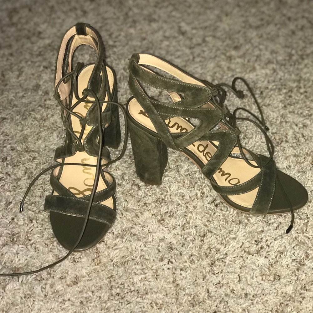 Sam Edelman lace up sandal/heel
