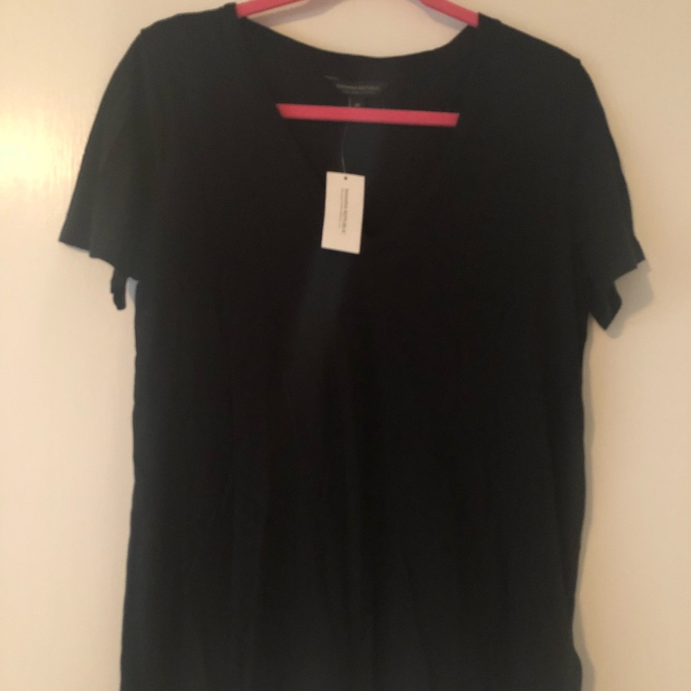 Black cotton T-shirt
