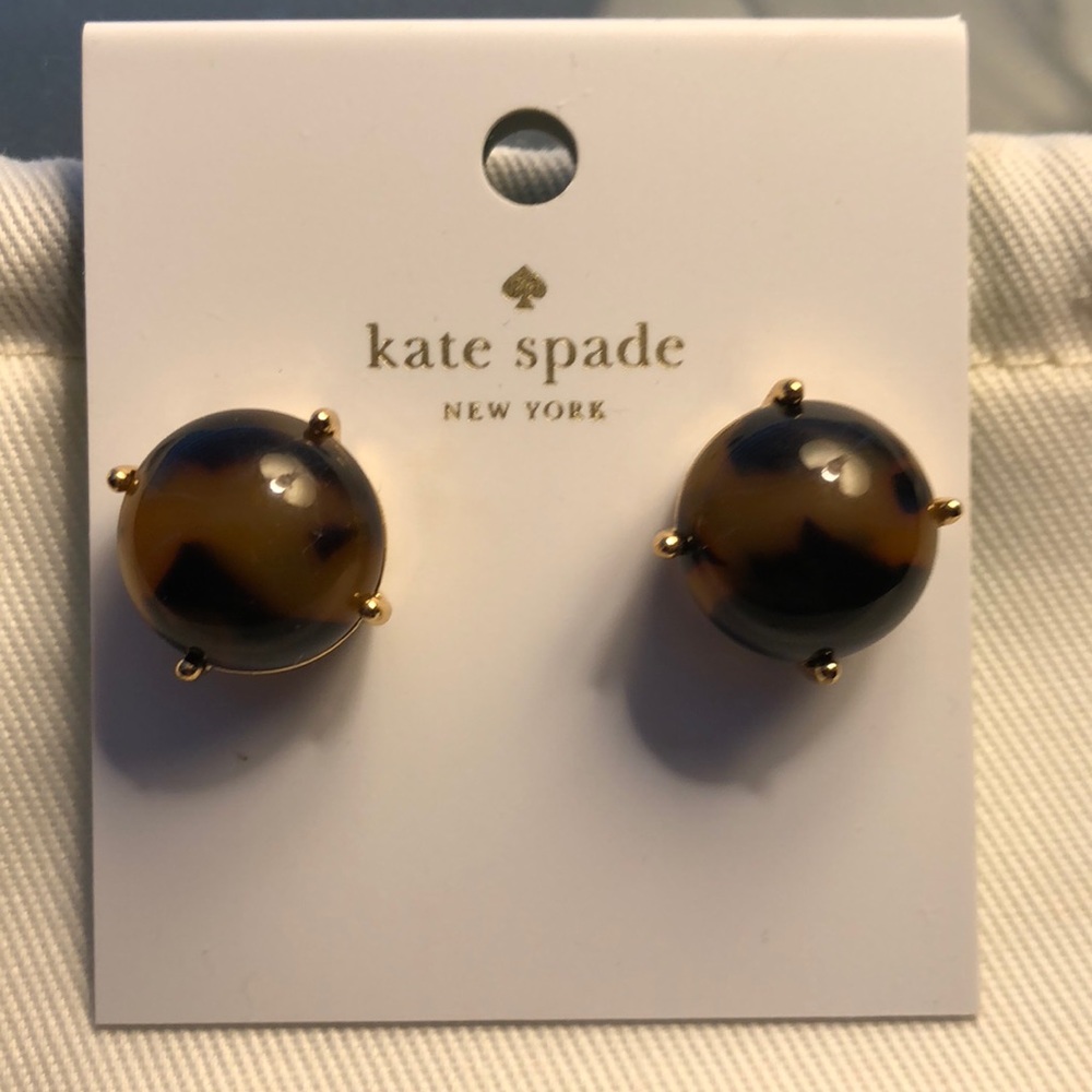 Large kate spadeTortoise Gumdrop Earrings