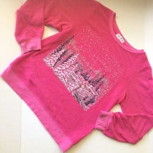 Wildfox Snowy Scene Sweatshirt Pink Girls Winter