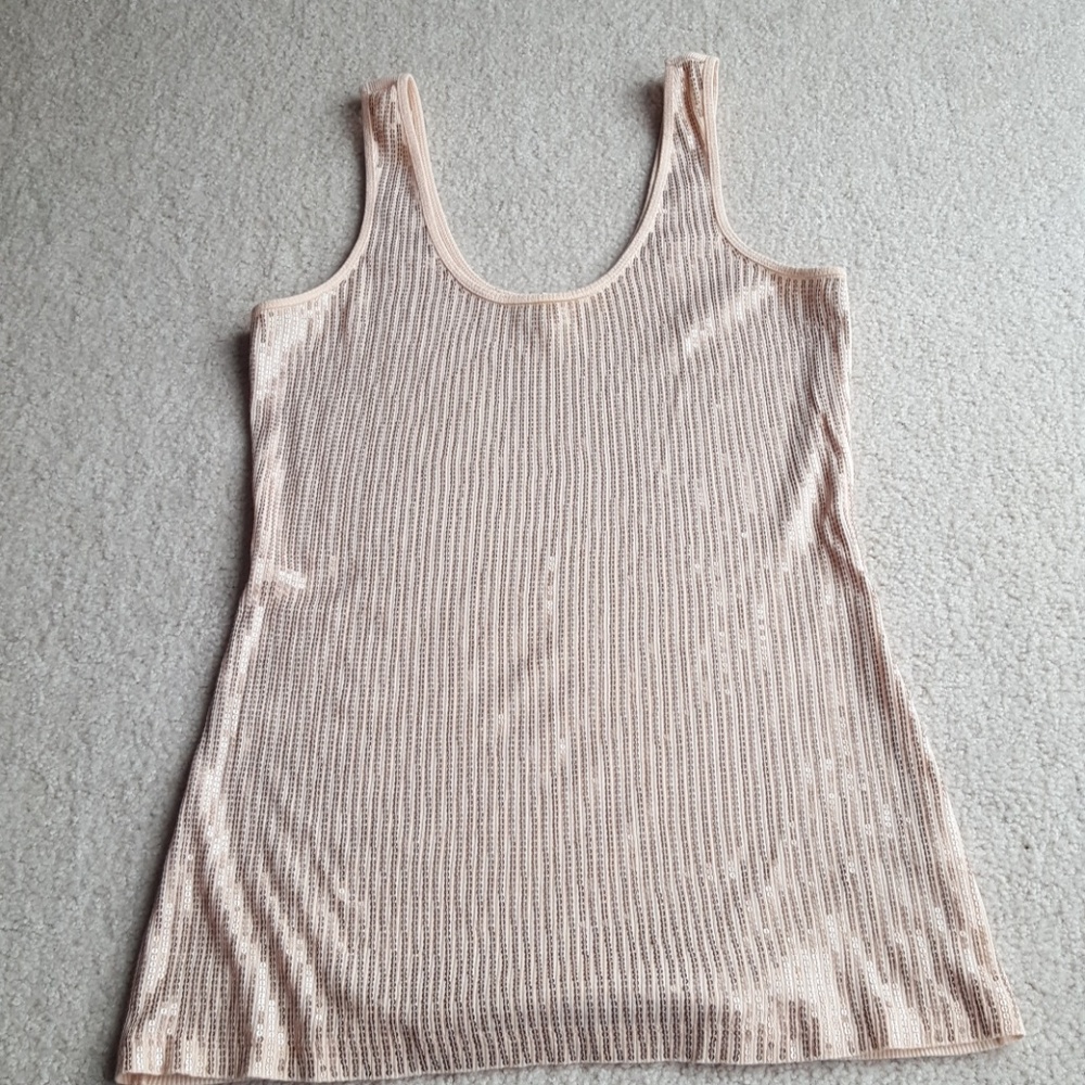 BRAND NEW sequined peach top