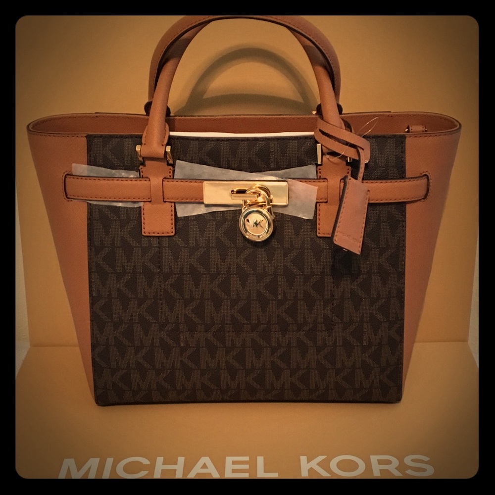 🔥ADORABLE MICHAEL KORS LRG TOP ZIP HAMILTON TOTE