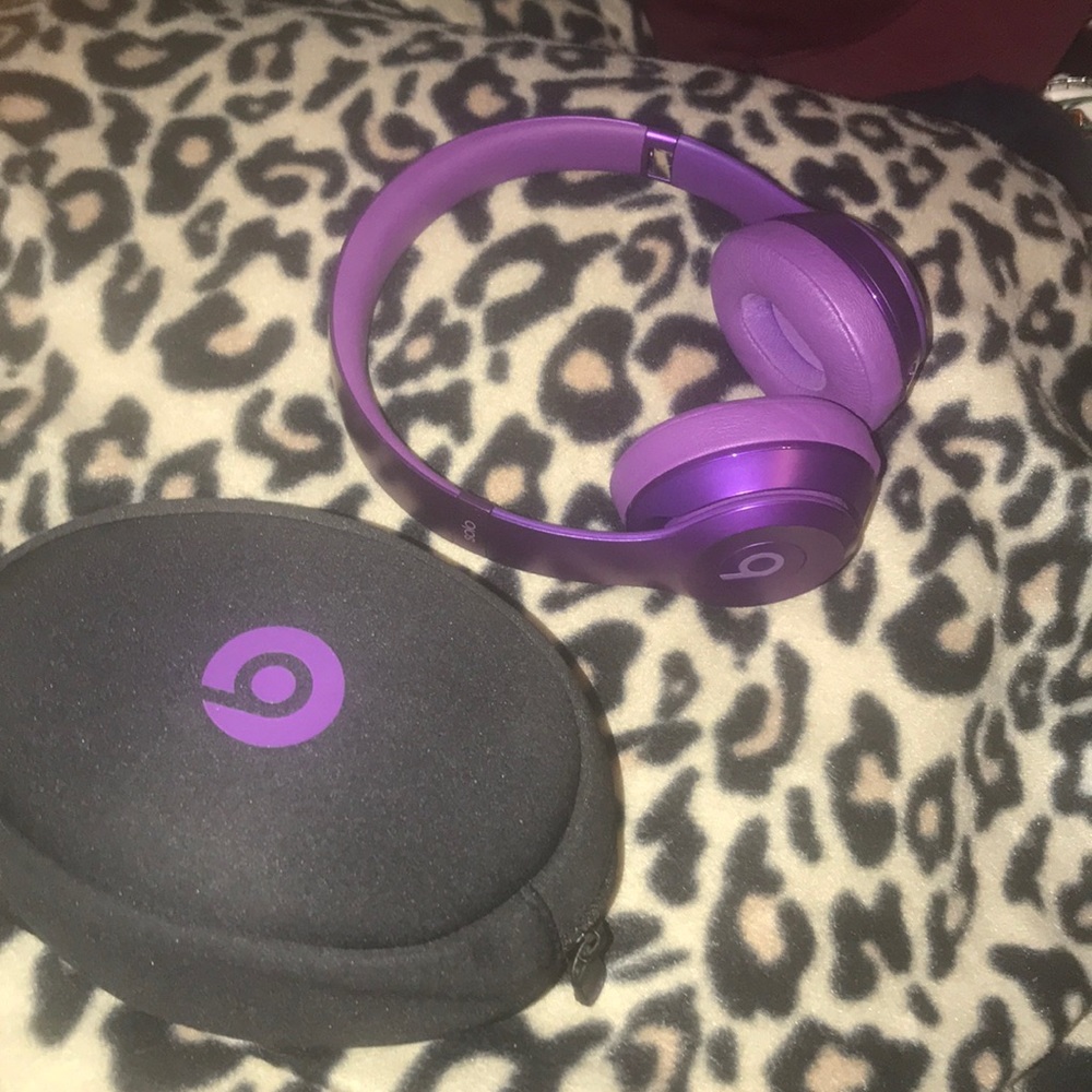 Purple Beats on ear, non wireless