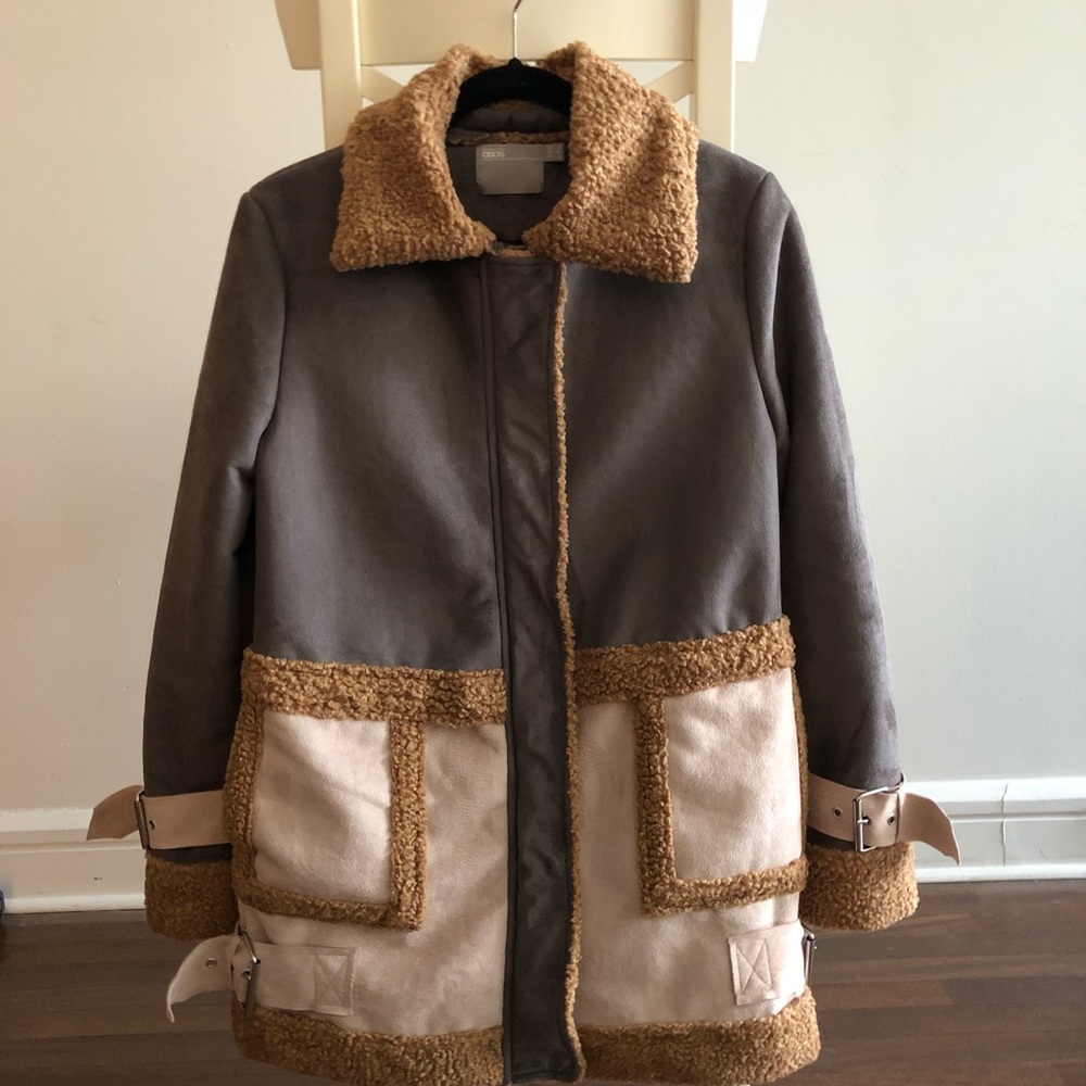 Faux shearling coat