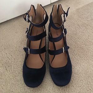 Blue Velvet Heels