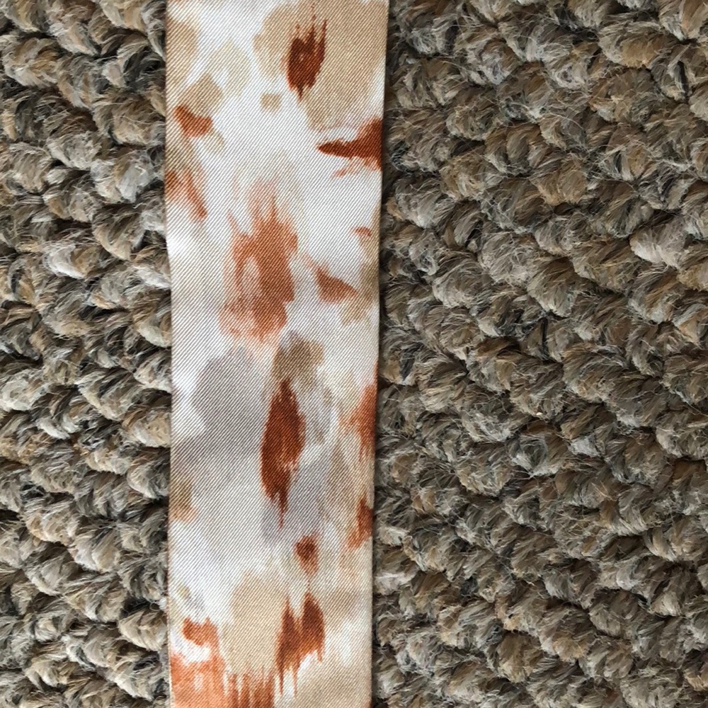 Military floral print ribbon scarf