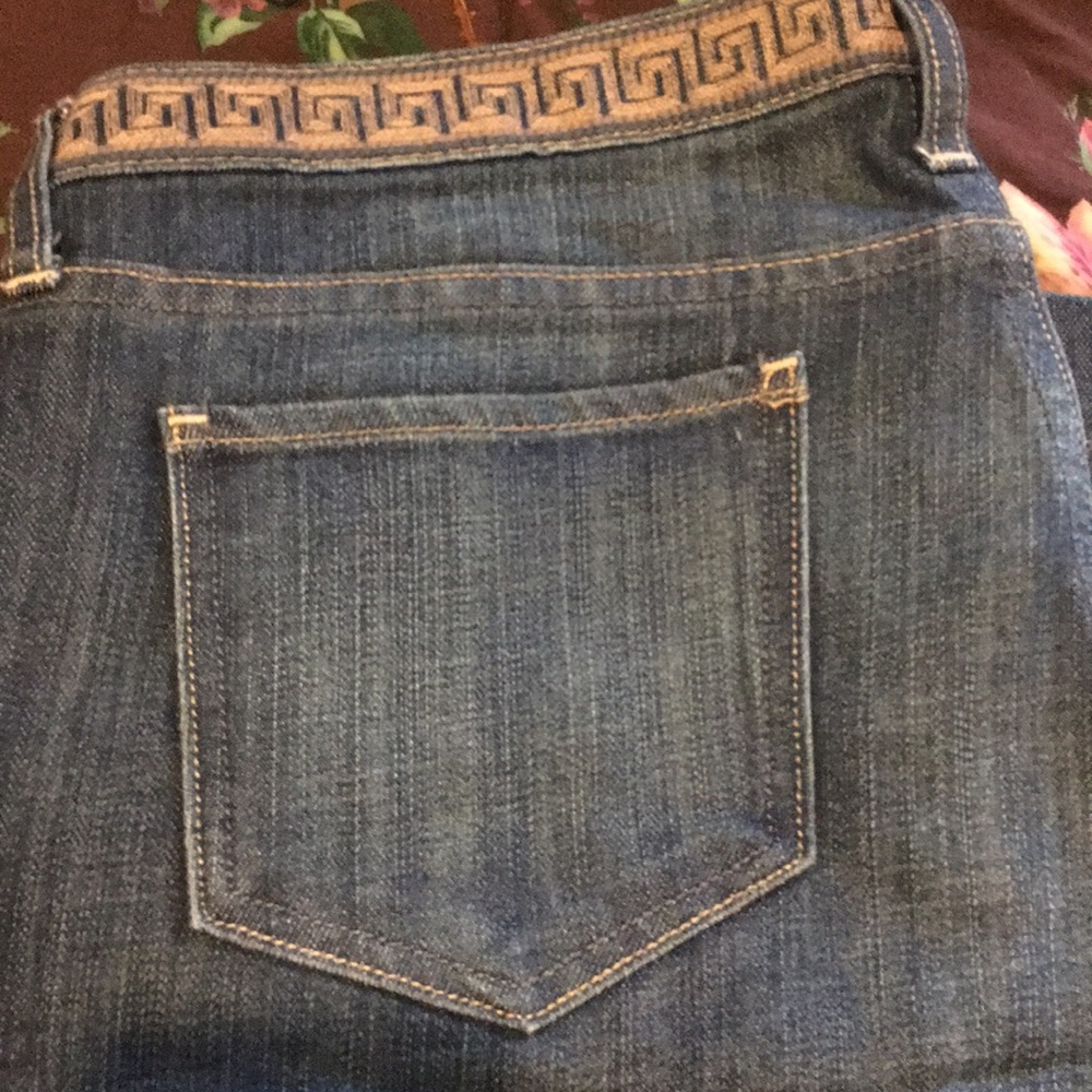 Jeans with waist trim