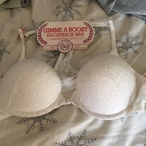 SO brand racerback push-up bra