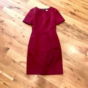 J.Crew Burgundy Wine Sheath Suit Dress 2
