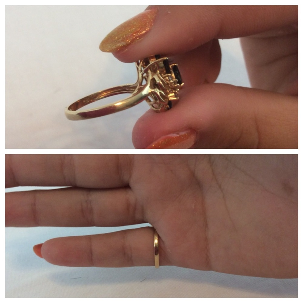 SAPPHIRE & DIAMOND RING - Picture 8 of 8