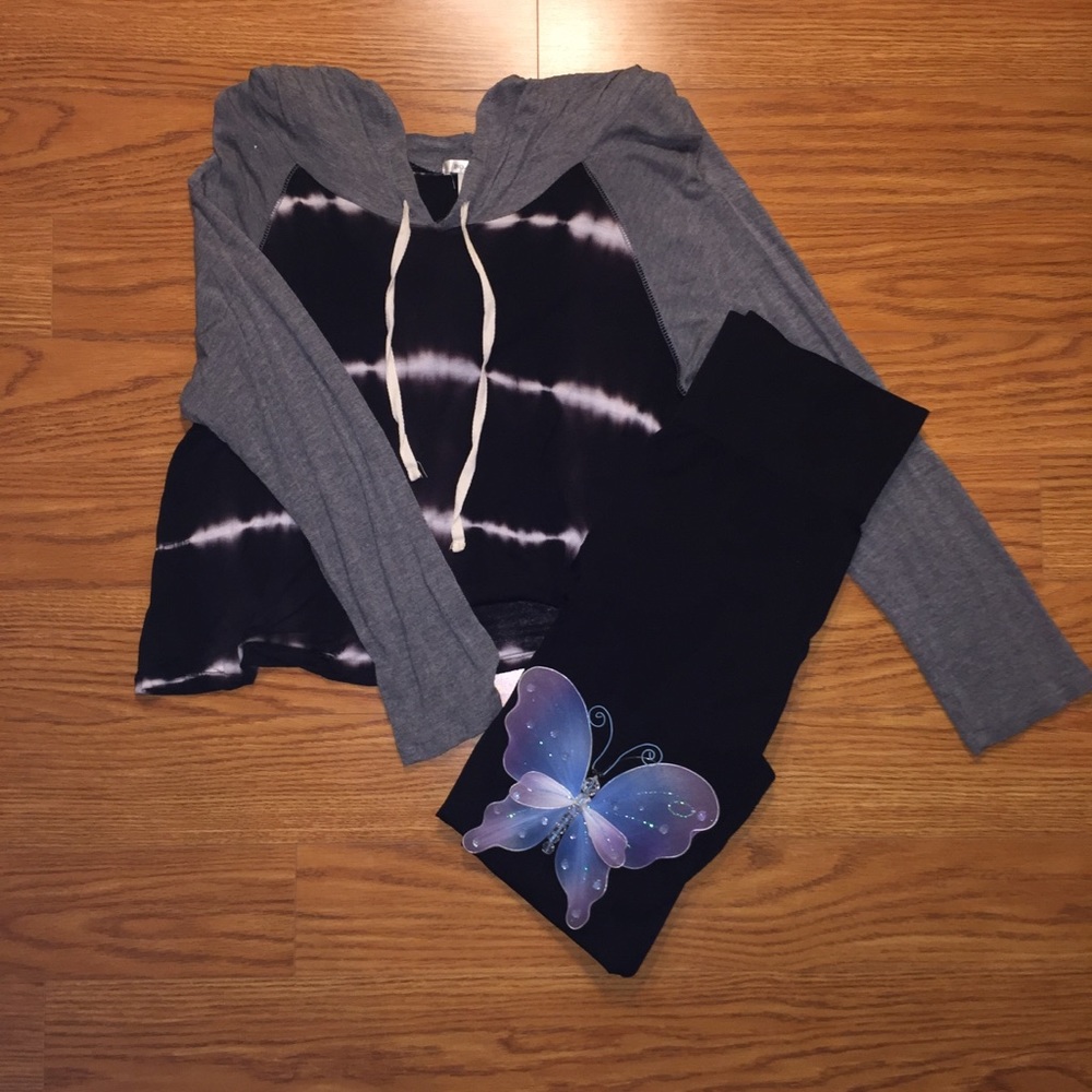 Tie Dye Hooded Crop Top