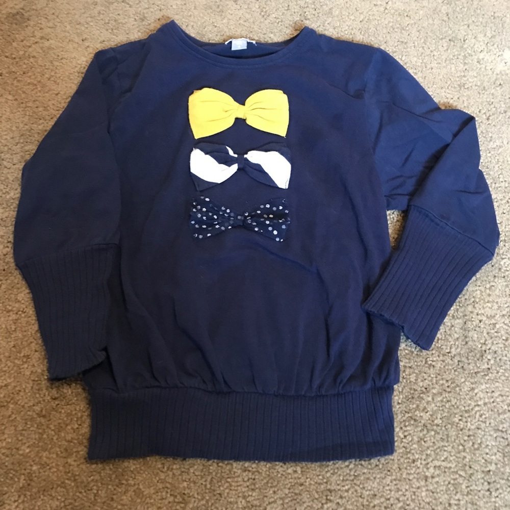 HP 🎉 Petit Lem girls bow sweater, size 4