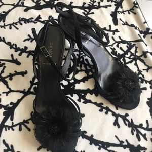 Black Fendi strappy heels